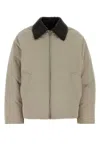 Bottega Veneta Sand Nylon Down Jacket In Gray