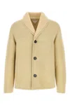 Bottega Veneta Shearling Jacket With Front Pockets And Long Sleeves In Neutral
