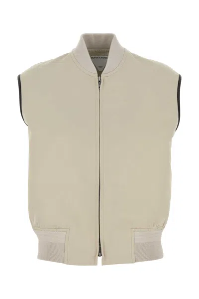 Bottega Veneta Sand Twill Vest In Neutral