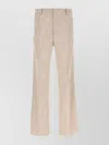 Bottega Veneta Sand Viscose Blend Wide Leg Trousers In Neutral