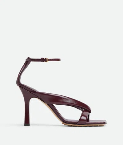 Bottega Veneta Sandale À Bride Riva In Burgundy