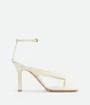 Bottega Veneta Calfskin Riva Heeled Sandals 90 In Neutral
