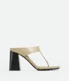 Bottega Veneta Beige Marella Thong Heeled Sandals In Light Butterscotch