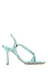 Bottega Veneta Light-blue Leather Stretch Heels In 3027