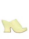 Bottega Veneta 115mm Wedge Platform Mules In Amarillo