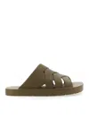 Bottega Veneta Brown Cotton Sandal In Multi