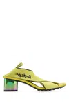 Bottega Veneta Green Elastic Fabric Flex Heels In Yellow