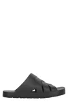 Bottega Veneta Open Toe Cold Drag Of Logo In Black