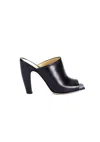 Bottega Veneta Elegantly Crafted Nappa Leather Canalazzo Sandals With 11 Cm Heel In Black
