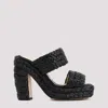 Bottega Veneta Black Raffia Heels
