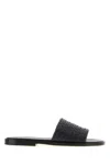 Bottega Veneta Nappa Leather Elio Slippers With Woven Texture In Black