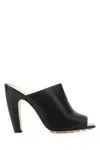 Bottega Veneta Elegantly Crafted Nappa Leather Canalazzo Sandals With 11 Cm Heel In Black