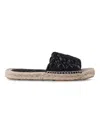 Bottega Veneta Jack Woven Napa Slide Espadrilles In Black