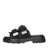Bottega Veneta Flash Leather Dual-buckle Flat Sandals In Nero Neri E Grigi