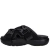 Bottega Veneta 40mm Snap Slide Sandals In Nero Scuri