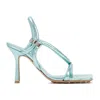 Bottega Veneta Light-blue Leather Stretch Heels In Blue