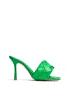 Bottega Veneta Lido Leather Sandals In Green