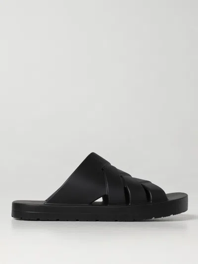 Bottega Veneta Open Toe Cold Drag Of Logo In Black