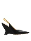 Bottega Veneta Slingback Pointed Pumps In Negro