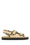 Bottega Veneta Raffia Dual-grip Slingback Sandals In Raffiablack