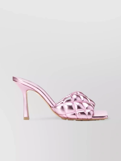 Bottega Veneta Padded Reflection Matelasse Sandals In Pink