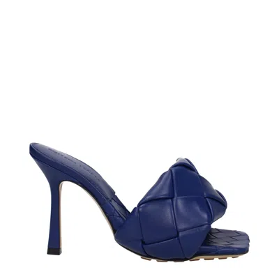 Bottega Veneta Sandals Women Leather Blue/cruise