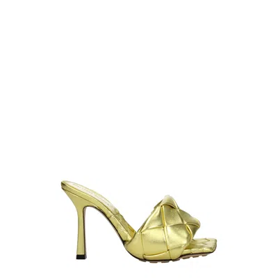 Bottega Veneta Sandals Women Leather Gold