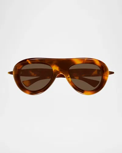 Bottega Veneta Sardine 54mm Aviator Sunglasses In Multi