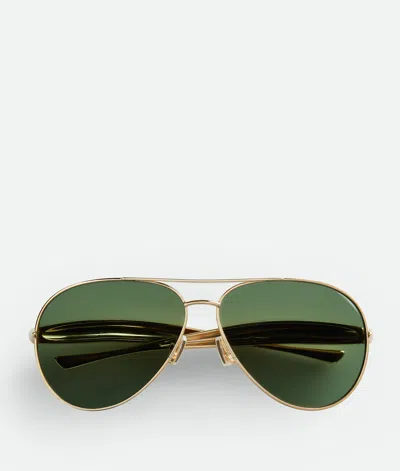 Bottega Veneta Bv1305s Linea Unapologetic Sunglasses In Green
