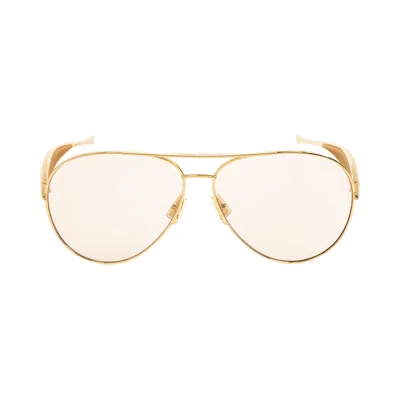 Pre-owned Bottega Veneta Sardine Aviator Sunglasses 'gold/brown' | Men's Size Onesize