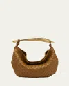 Bottega Veneta Sardine Intrecciato Leather Top Handle Bag In Brown