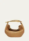 Bottega Veneta Sardine Medium Leather Shoulder Bag In Dark Praline