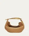 Bottega Veneta Sardine Medium Leather Shoulder Bag In Dark Praline
