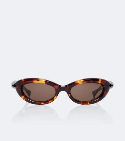 Bottega Veneta Sardine Cat-eye Sunglasses In Brown