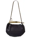 Bottega Veneta Small Sardine Leather Bag In Blue