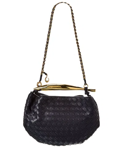 Bottega Veneta Small Sardine Leather Bag In Blue