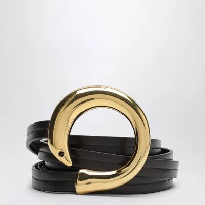 Bottega Veneta Sardine Fondant Buckle Belt In Leather In Brown
