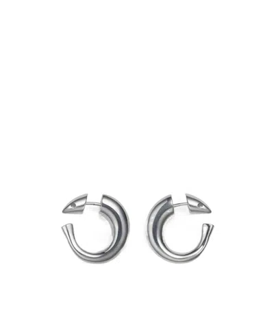 Bottega Veneta Sardine Hoop Earrings In Metallic