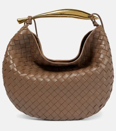 Bottega Veneta Sardine Medium Leather Tote Bag In Brown