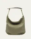 Bottega Veneta Sardine Large Intrecciato Leather Hobo Bag In Travertine