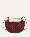 Bottega Veneta Sardine Leather Necklace Bag In Brown
