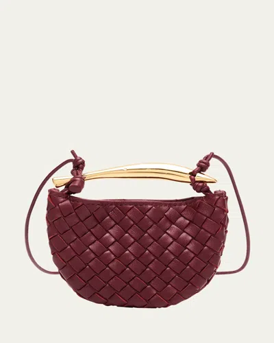 Bottega Veneta Sardine Leather Necklace Bag In Brown