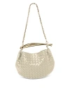 Bottega Veneta Sardine Leather Shoulder Bag In White