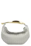 Bottega Veneta Sardine Intrecciato Leather Top Handle Bag In Grey