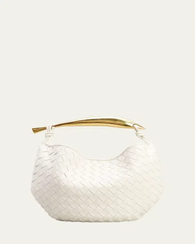 Bottega Veneta Sardine Leather Top-handle Bag In White