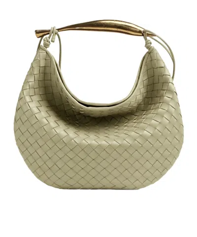 Bottega Veneta Womens Travertine Brass Sardine Large Leather Top-handle Bag