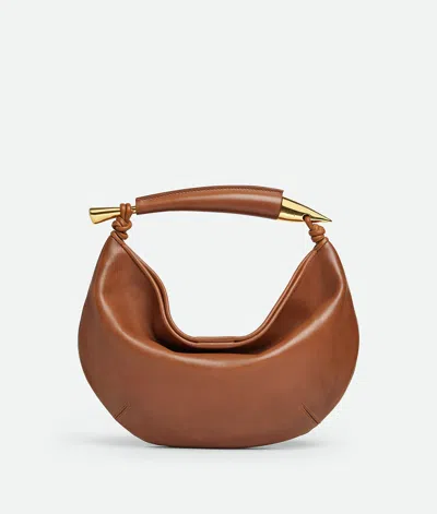 Bottega Veneta Sardine Intrecciato-leather Handbag In Brown