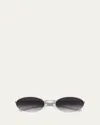 Bottega Veneta Sardine Logo Engraved Metal Sunglasses