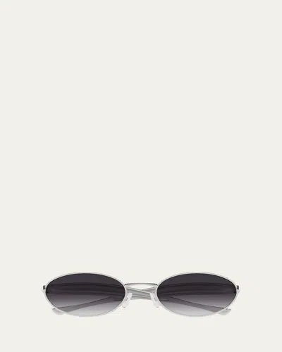 Bottega Veneta Sardine Logo Engraved Metal Sunglasses