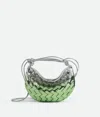 Bottega Veneta Sardine Micro In Fresh Mint/silver